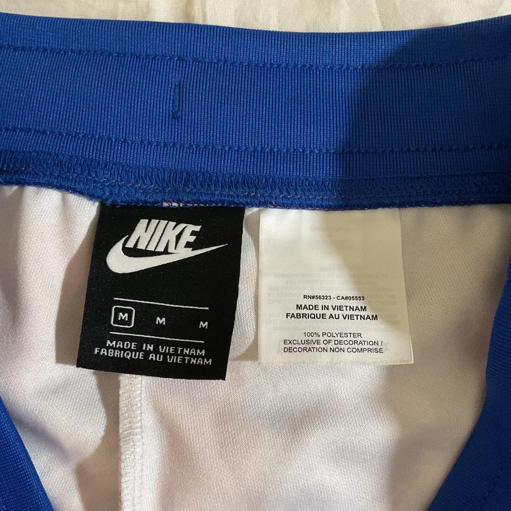 Nike Floral Track Pants Women M Red Cropped Botanical Logo Tape Streetwear Retro